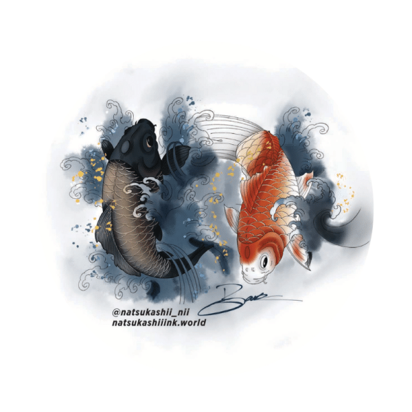 Two Koi Sticker