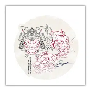 Samurai Tiger Sticker: COURAGE