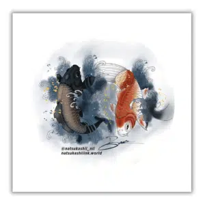 Double Koi Sticker: LOVE