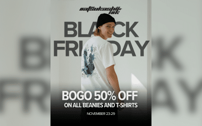 Natsukashii Ink Unleashes Black Friday BOGO50 Sale on Tees and Beanies